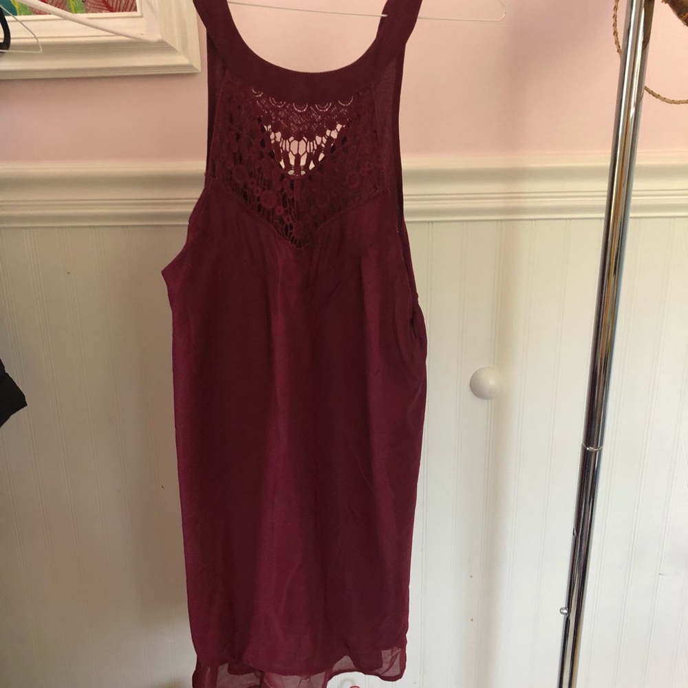 Red lace dress